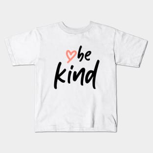 Be Kind Love Heart (Black) Kids T-Shirt